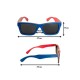 Polarized Wooden Sunglasses - Blue Arrow Frog
