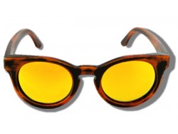 Polarized Wooden Sunglasses - Yellow Cheetah