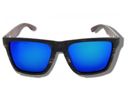 Polarized Wood Sunglasses - Blue Mamba