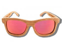 Polarized Wood Sunglasses - Orange Lion