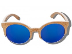 Polarized Wood Sunglasses - Blue Lynx