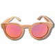 Polarized Wood Sunglasses - Orange Tiger