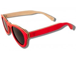 Polarized Wooden Sunglasses - Red Dragonfly 