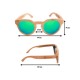 Polarized Wood Sunglasses - Blue Tiger