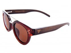 Polarized Wood Sunglasses - Brown Stingray