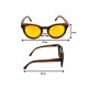 Polarized Wooden Sunglasses - Yellow Cheetah