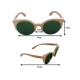 Polarized Wood Sunglasses - Green Lynx