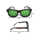 Polarized Wood Sunglasses - Green Grizzly