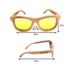 Polarized Wood Sunglasses - Golden Lion
