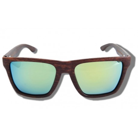 Polarized Wood Sunglasses - Green Mamba