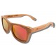 Polarized Wood Sunglasses - Orange Lion
