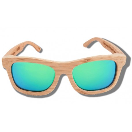 Polarized Wood Sunglasses - Green Lion