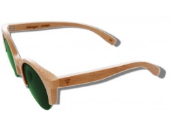 Polarized Wood Sunglasses - Green Lynx