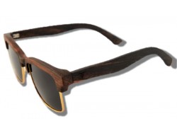 Polarized Wooden Sunglasses - Brown Panther