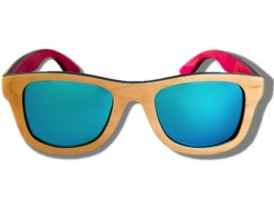 Polarized Wooden Sunglasses - Beige Chameleon