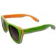 Gafas de Sol de Madera - Green Chameleon