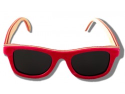 Polarized Wooden Sunglasses - Flamingo
