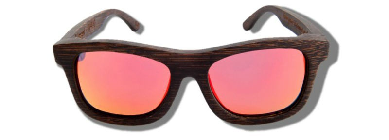 gafas de madera - rostro redondo